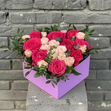 Цветочная композиция из Розы в коробке в Чепигинской