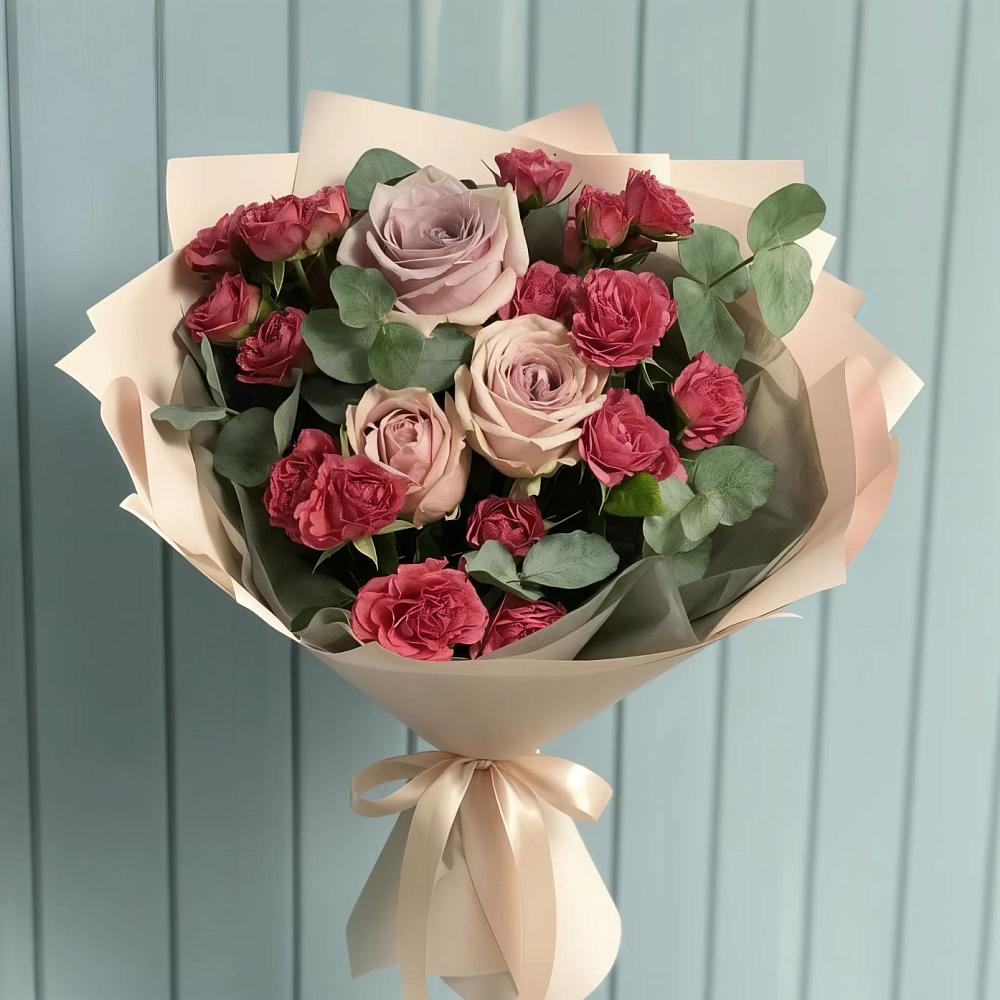 Букет цветов из: Гвоздики и Розы в Чепигинской
