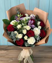 Букет цветов из:  Розы и Альстромерии в Чепигинской