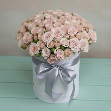 Цветочная композиция из Розы в шляпной коробке в Чепигинской