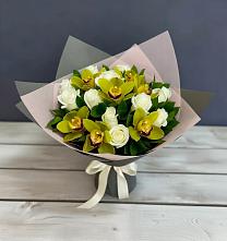 Букет цветов из:  Орхидеи и Розы в Чепигинской