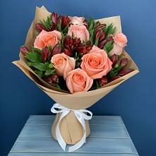 Букет цветов из:  Розы и Альстромерии в Чепигинской
