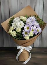 Букет цветов из:  Хризантемы и Розы #REPLACE_PRED# Чепигинской