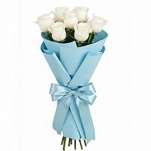 Букет 7 белых роз Проуд в Чепигинской