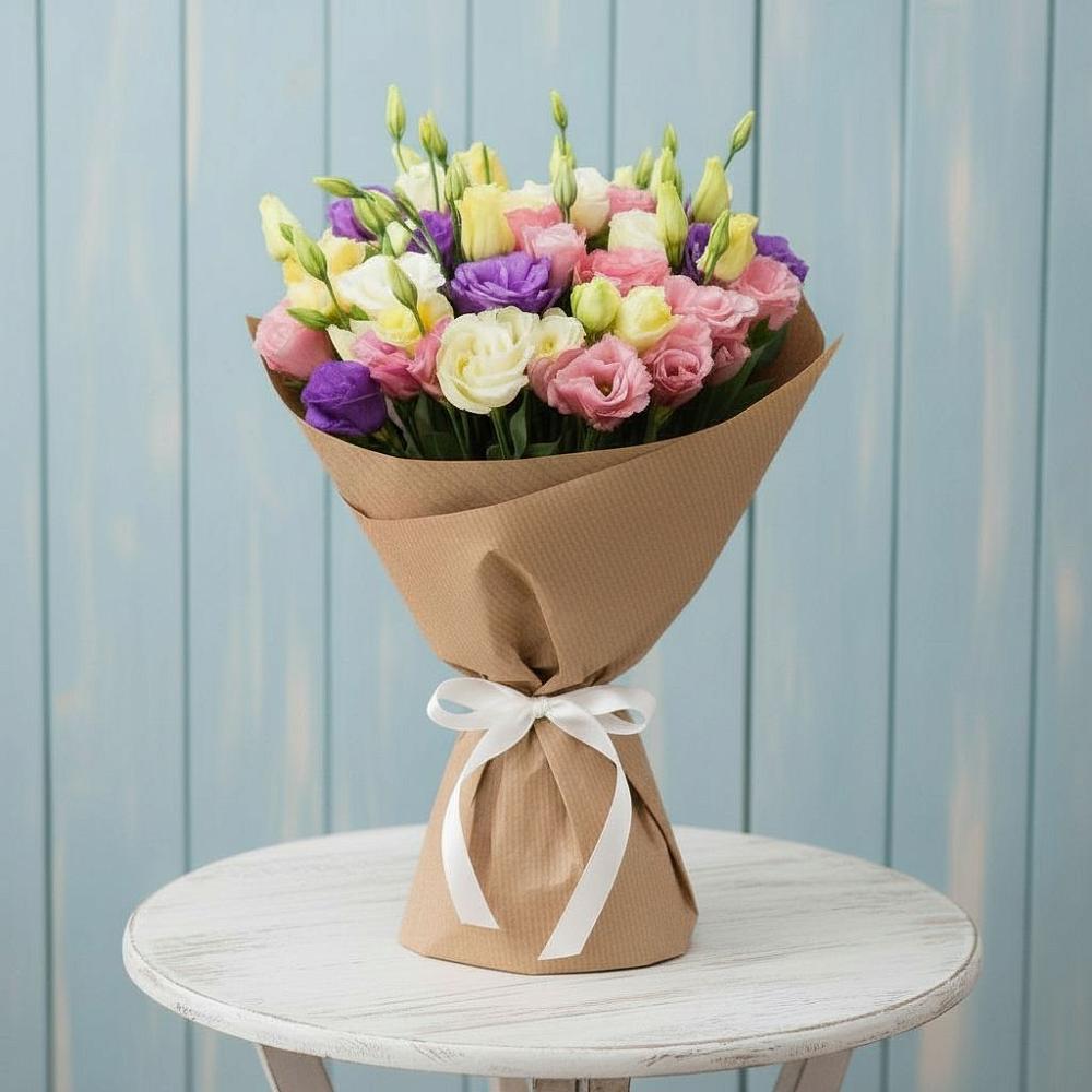 Букет цветов из: Лизиантусы в Чепигинской