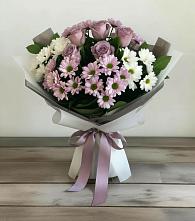 Букет цветов из:  Хризантемы и Розы #REPLACE_PRED# Чепигинской