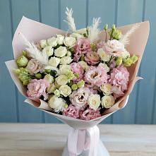Букет цветов из:  Альстромерии и Розы #REPLACE_PRED# Чепигинской