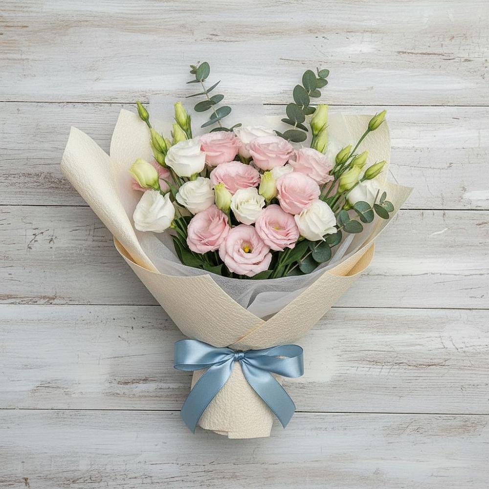 Букет цветов из: Лизиантусы в Чепигинской